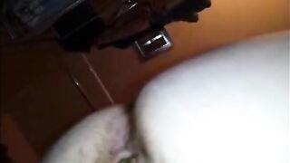 Hairy butt woman shitting a big quantity closeup