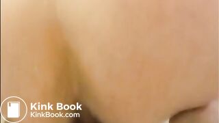 Very hairy woman shit and piss in the toilet