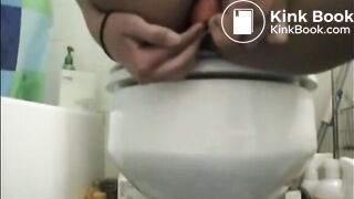 Girl anal masturbation and shitting