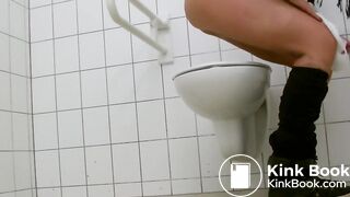 Sexy Teen Girl Sprays Diarrhea Mess On Public Bathroom Floor