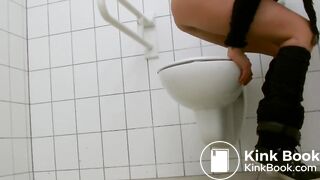 Sexy Teen Girl Sprays Diarrhea Mess On Public Bathroom Floor