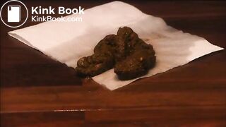 Girl spread legs shitting and pissing on the floor