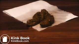 Girl spread legs shitting and pissing on the floor