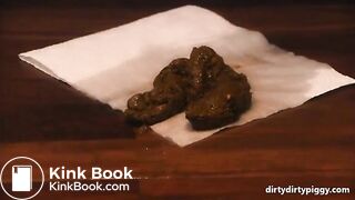 Girl spread legs shitting and pissing on the floor