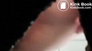 Woman shit and piss in a farm toilet closeup