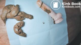 Dildo masturbation and poop