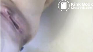 Woman shitting liquid after enema