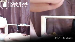 Poo19 - Toilet slave swallows urine and shit under the blows of Christina