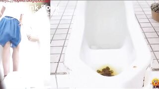 Cute constipated young woman