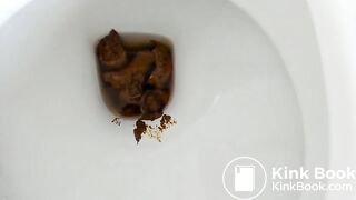 Closeup toilet shit