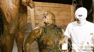 Betty gets peed on while being covered in cow shit