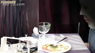 Poo19 - 2 mistresses cooked a delicious shit breakfast for a slave