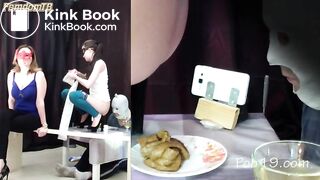 Poo19 - 2 mistresses cooked a delicious shit breakfast for a slave