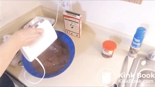 CosmicGirl - Eating A Piece Of Pee And Shit Cake!