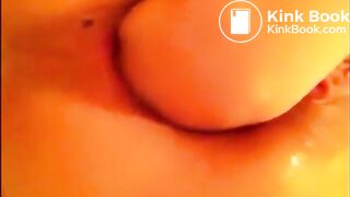 Anal self fisting prolapsed with little shit