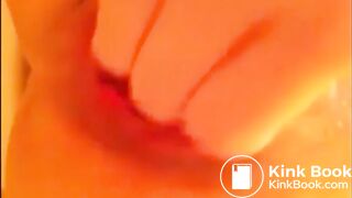 Anal self fisting prolapsed with little shit