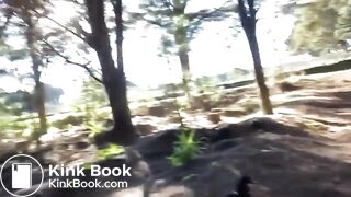 Girl shits in woods
