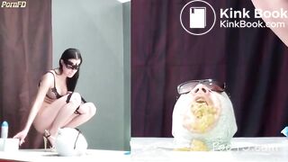 Poo19 - 5 girls shit in my mouth Part 3 Christina