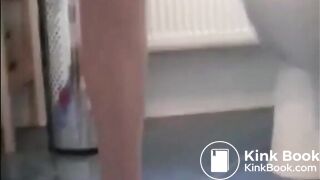 Young babe shitting on the floor