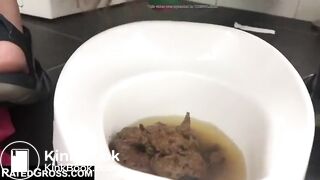 Milf shits a huge pile