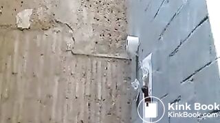 Girl shits and pee in public