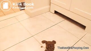 Hot girl shits in her bathroom