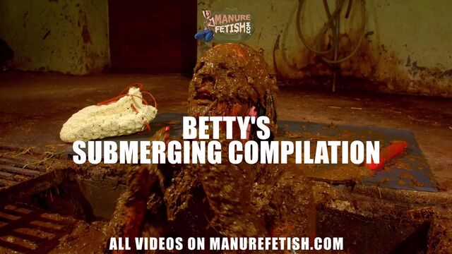 Betty submerging in cowshit compilation