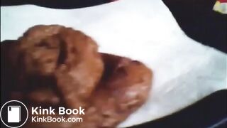 Big butt mature bbw shitting on a plate