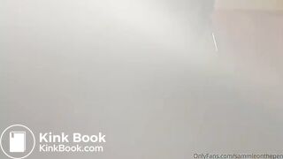 Cute girl poops in toilet