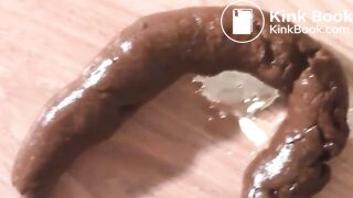 Hairy Mom Produces Long Turd