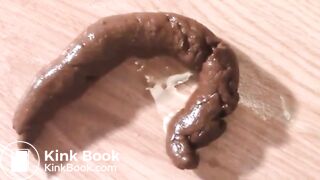 Hairy Mom Produces Long Turd