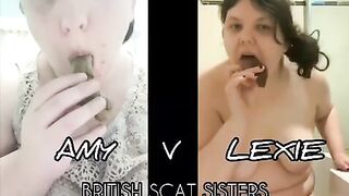 BRITISH SCAT SISTERS! Dual Montage Scat Compilation