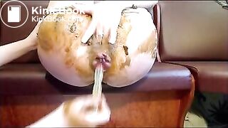 Anal lesbians fisting enema and shitting