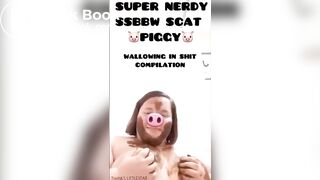 NEW SUPER NERDY SSBBW SCAT PIG IN LOVE WITH SHIT!