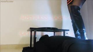 simp under toilet chair