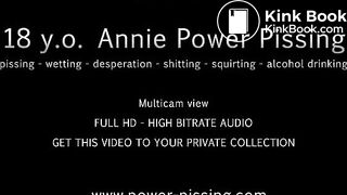 Annie powerpissing and shitting