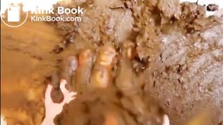 This girl is playing with feet and shit