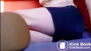 Girl shitting upskirt in white panty