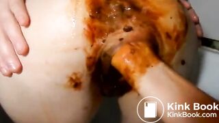 lesbian  pussy fisting shit scat