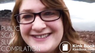 SHIT FACED IN PUBLIC! SAMANTHA PUBLIC SCAT DISPLAY COMPILATION