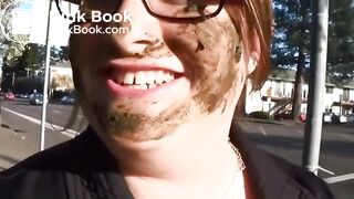 SHIT FACED IN PUBLIC! SAMANTHA PUBLIC SCAT DISPLAY COMPILATION