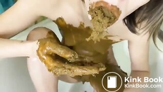 Smearing, eating and stuffing