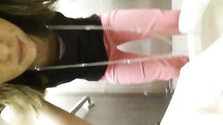 Young pretty girl's huge poop