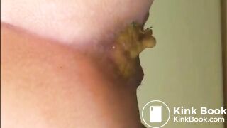 Hot brunette shitting diarrhea doggystyle