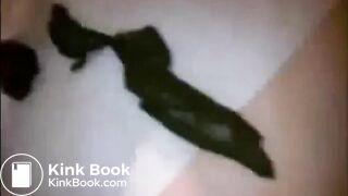 Babe anal masturbation with dildo and shitting