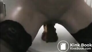 Milf in lingerie anal dildo full of shit