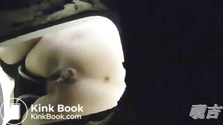 Toilet voyeur heavy poop