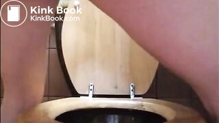 Hot ass babe shitting in the toilet