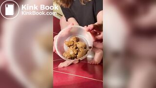 a bowl of shit and smearing