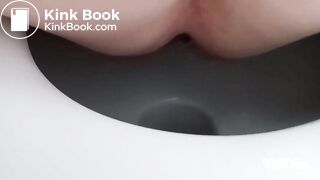 Sarah taking a dump